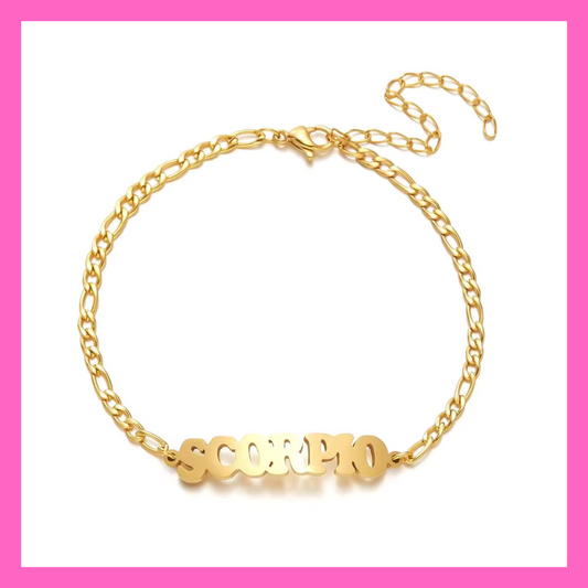 Scorpio Zodiac Anklet