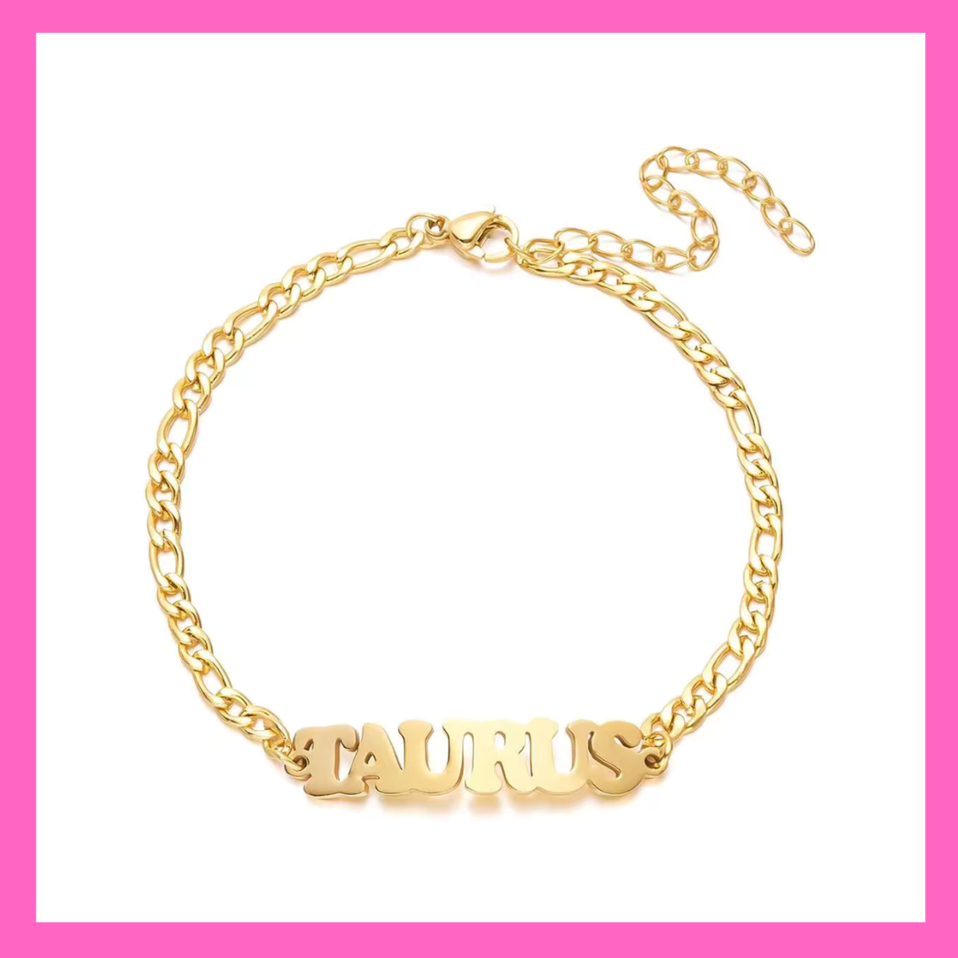 Taurus Zodiac Anklet