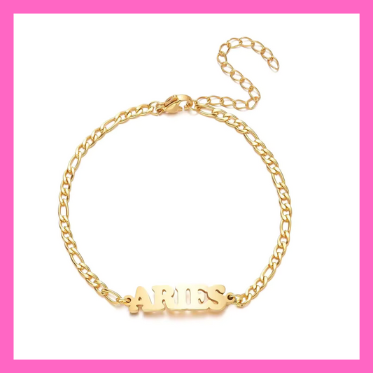 Aries Zodiac Anklet