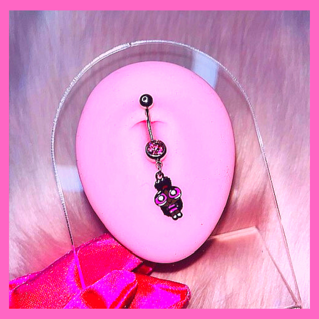 Blossom PowerPuff Girl Belly Ring