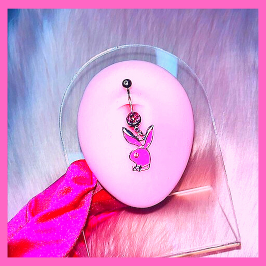 Pink Plxyboy Belly Ring
