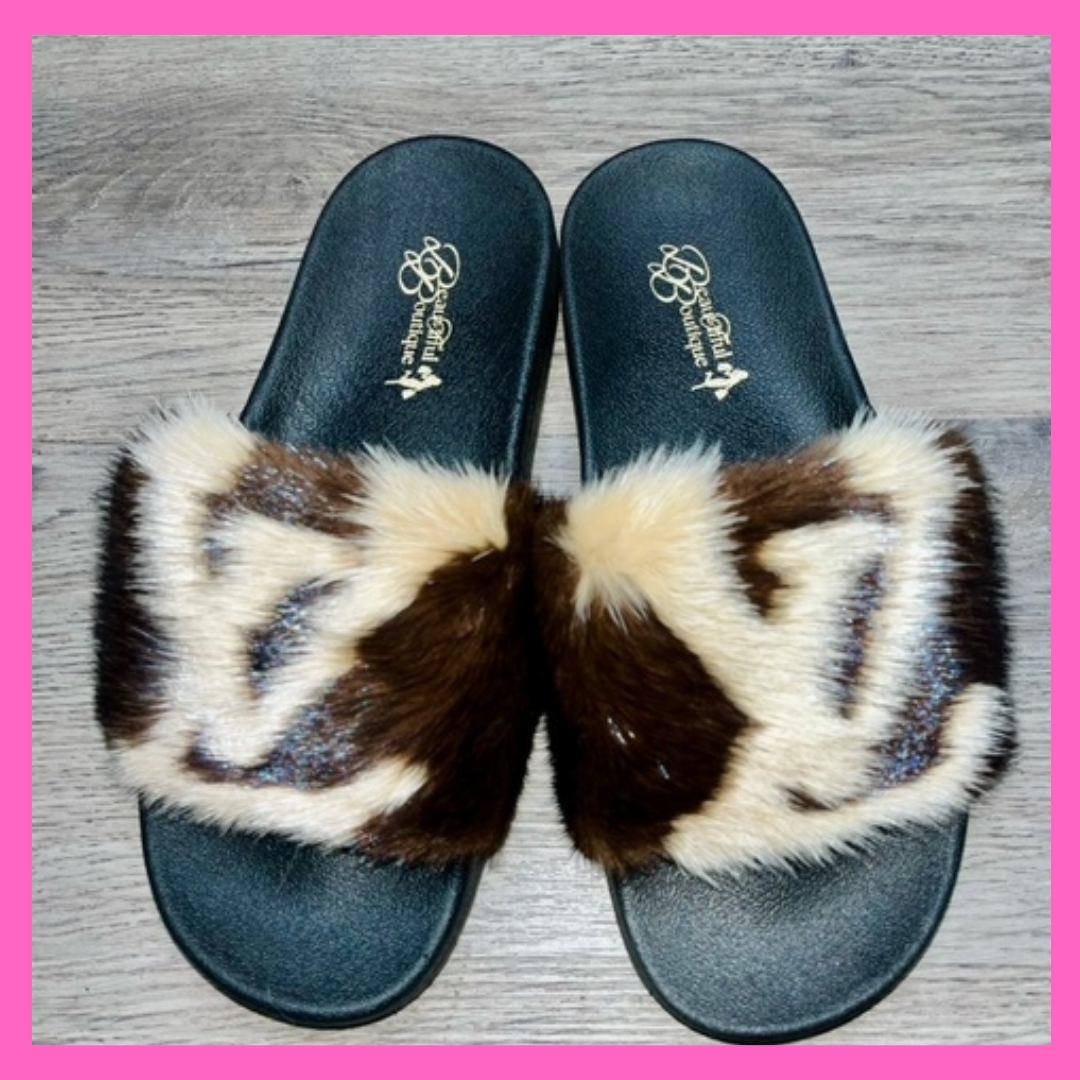 LXV Luxury Fur Slides