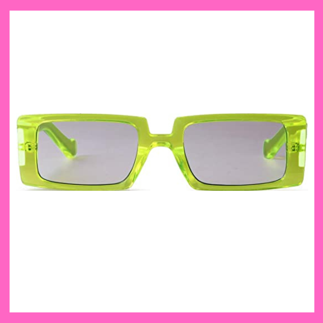 Lime Green Retro Sunglasses