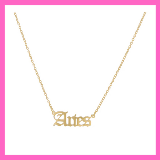 Aries Zodiac Necklace