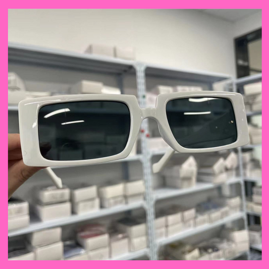 White Retro Sunglasses